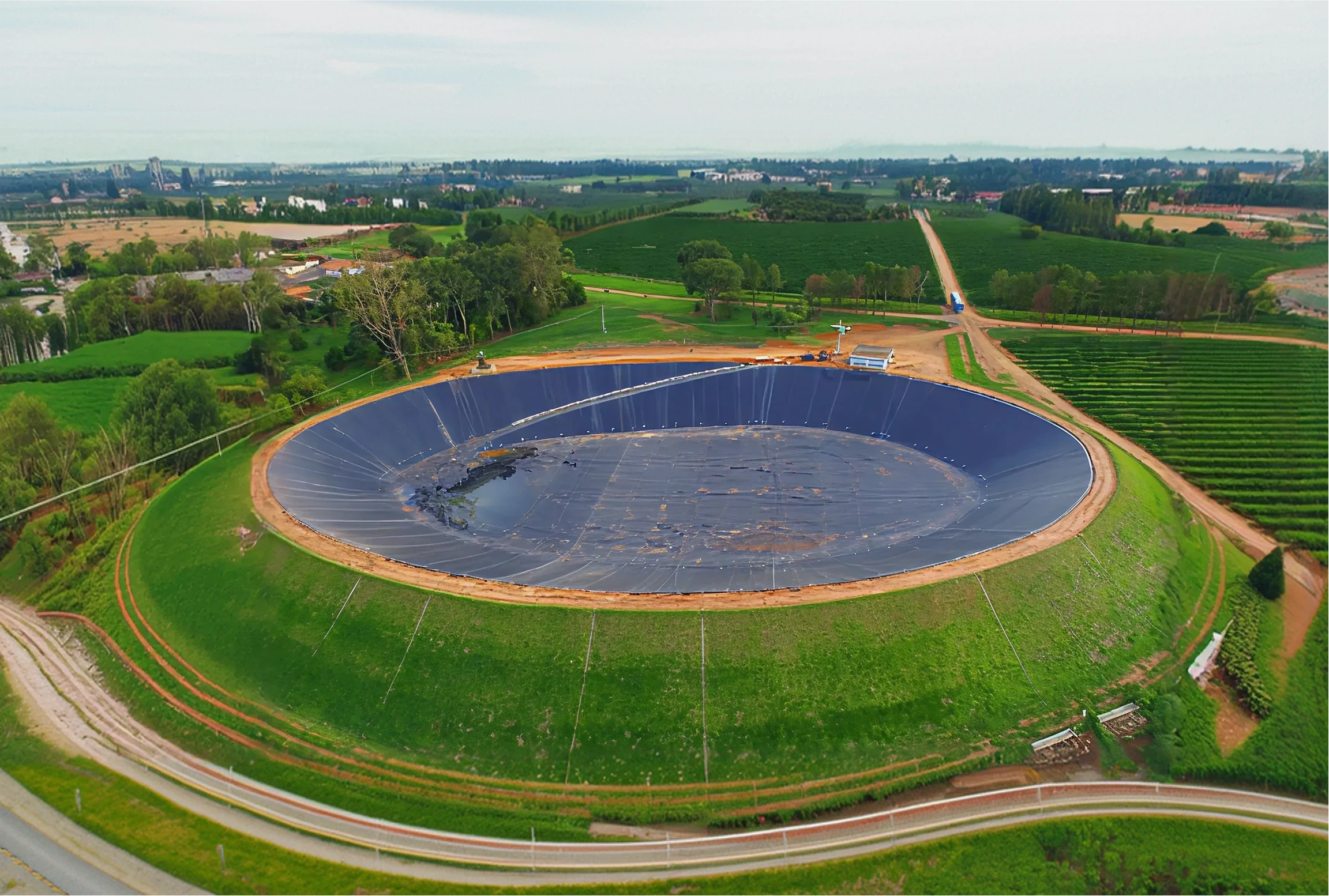 Instalação de geomembrana PEAD